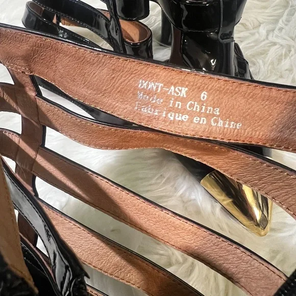 Rare [Jeffrey Campbell] Black < Don't Ask > Tall Cut Out Zip High Heel Boots | 6 - Picture 13 of 16